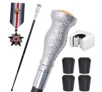 Orange Diamond Creative Gentleman's Cane, Exquisite Crystal-Embellished Trekking Walking Stick, Sturdy and Elegant Decorative Mobility Aid for Men and Women