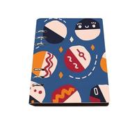 Orange Diamond Shapes Notebook A5, Pu Leather Notebooks A5, Lined Paper Student Notebook 180Pages/90Sheets, Workbook for Journaling Writing, School Books for Meeting, University Stationery Women Man