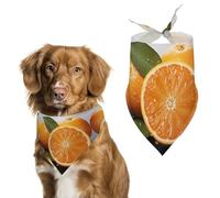 Orange Dog Bandanas for Feeding Grooming, Triangle Pet Bibs Washable Pets Scarf for Cats & Dogs