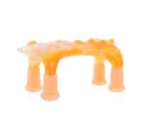 Orange Dog-Shaped Manual Massage Roller Tool for Neck and Legs | Plastic and Steel Build, Compact Four-leg Form, Home and Office Use, Precise Portable Trigger-point Support