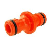 Orange Double Male Garden Hose Connector, No Leak, Irrigation System, contability to Hozelock and Other Standard 1/2 inch Watering System, (2)