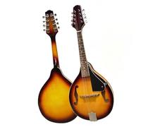 Orange Eight String Mandolin Instrument Complete Set Including Sponge Bag Acoustic Mandolin Instrument(1)