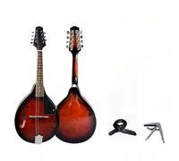 Orange Eight String Mandolin Instrument Complete Set Including Sponge Bag Acoustic Mandolin Instrument(12)