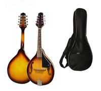 Orange Eight String Mandolin Instrument Complete Set Including Sponge Bag Professional Standard Mandolin(15)