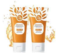 Orange Enzyme Exfoliating Gel for Face & Body - Natural Peeling Scrub with Moisturizer | Deep Cleansing Facial Exfoliator for All Skin Types | Hydrating Citrus Scrub for Smooth, Glowing Skin (2PC)