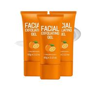 Orange Enzyme Exfoliating Gel, Gentle Vitamin C Exfoliating Scrub for Face, Deep Cleansing & Hydrating, Skin Smoothing, Suitable for All Skin Types & Daily Facial Care (3pc)