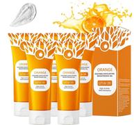 Orange Enzyme Exfoliating Gel, Purifying Exfoliating Gel - Gentle Peeling Cleanser for Face and Body, Effective Radiant Skin Scrub with Orange Bubble Formula(5pcs)
