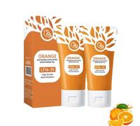 Orange Enzymes Exfoliating Brightening Gel, Orange Enzyme Exfoliating Gel, Body Scrub Exfoliator, Gentle Deep Cleanser for Face and Body, Brightens and Softens Skin with Refreshing Formula (2PC, 50g)