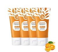 Orange Enzymes Exfoliating Brightening Gel, Orange Enzyme Exfoliating Gel, Body Scrub Exfoliator, Gentle Deep Cleanser for Face and Body, Brightens and Softens Skin with Refreshing Formula (4PC, 50g)