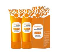 Orange Enzymes Exfoliating Gel, Natural Orange Exfoliating Gel for Face, Deep Cleansing and Pore Cleanser, Gentle Face Scrub and Body Scrub for Moisturising Skin (2 Pieces)