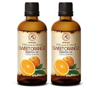Orange Essential Oil 200ml - Citrus Sinensis - Brazil - 100% Pure for Good Sleep - Bathing - Beauty - Body Care - Relaxation - Massage - Spa - Room Fragrance