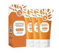 Orange Exfoliating Gel, Deep Exfoliating Cleanser for Face and Body, Pore Shrinking, Effective Radiant Skin Scrub, Deep Nourishing for Dry, Brighten & Soften Skin for All Types (3pc)