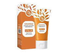 Orange Exfoliating Gel, Exfoliating Scrub Body Skin Peeling Gel, Gentle Radiant Skin Exfoliator with Natural Orange Bubble Formula, Moisturizing, Smoothing, Pore Shrinking (1, 50g)