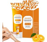 Orange Exfoliating Gel Face Scrub - Deep Pore Cleansing Moisturizing Facial Exfoliator with Natural Enzymes, Gentle Peeling Gel for Face & Body, Brightens & Softens Skin, 100g (A-1PC)