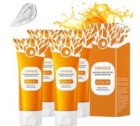 Orange Exfoliating Gel Lf16-35, Purifying Exfoliating Gel - Gentle Peeling Cleanser for Face and Body, Effective Radiant Skin Scrub with Orange Bubble Formula(4pcs)