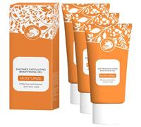 Orange Exfoliating Gel, Orange Enzyme Exfoliating Gel, Deep Cleansing Moisturizing Face Scrub with Bubble Formula, Gentle Peeling Cleanser for Face and Body, for All Skin Types (3PC, 50g)