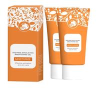 Orange Exfoliating Gel, Orange Enzyme Exfoliating Gel, Deep Cleansing Moisturizing Face Scrub with Bubble Formula, Gentle Peeling Cleanser for Face and Body, for All Skin Types (2PC, 50g)