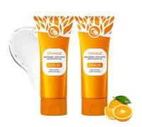 Orange Exfoliating Gel, Orange Enzymes Exfoliating Brightening Gel, Purifying Exfoliator Scrub for Face & Body, Deep Cleansing Moisturizing Facial for All Skin Types (2, 50ml)
