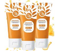 Orange Exfoliating Gel Scrub, Enzymatic Face and Body Exfoliator for Deep Purifying, Moisturising Smoothing Gel, Gentle Formula All Skin Types (3pc, 50g)