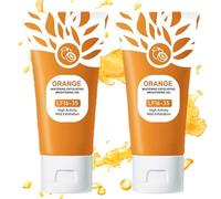 Orange Exfoliating Gel Scrub, Enzymatic Face and Body Exfoliator for Deep Purifying, Moisturising Smoothing Gel, Gentle Formula All Skin Types (2pc, 50g)