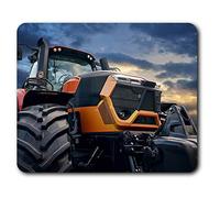 Orange Farmer Tractor Vehicle Farm Mouse Mat Pad Computer PC Laptop Gaming Office Home Desk Accessory Gadget 24619