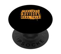 Orange Feelings Advisory - Real Talk Orange Graphic PopSockets Adhesive PopGrip