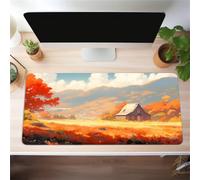 Orange Field Cottage Large Gaming Mouse Pad 600x400x3 mm Long Computer Keyboard Mousepad XXL Mouse Mat Washable with Slip Rubber Base Desk Pad for PC, Laptop, Office