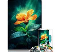 Orange Flower Growing 1000 Piece Jigsaw Puzzle for Adults Teens,Educational Games Wall Decoration Unique Birthday And Xmas Gifts (75x50cm)