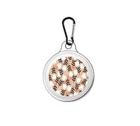 (Orange flower on white) Protective Sleeve for Apple Airtags Anti-lost Device Keychain Protection Case Liquid Apple Locator Tracker