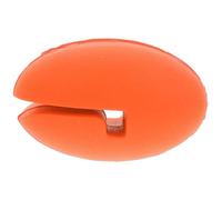 Orange Food Grade Silicone Probe Pot Clip for Candy Making | Oval Side Holder, Universal Probe Fit, Keeps Thermometers Steady for Sauce Pots, Pastry Work, Restaurant Kitchens
