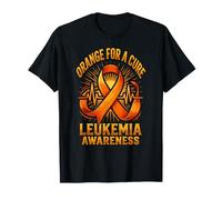 Orange for A Cure Leukemia Awareness Heartbeat Ribbon Hope T-Shirt