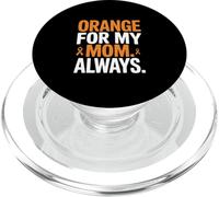 Orange For My Mom Always Leukemia Ribbon Support PopSockets PopGrip for MagSafe