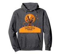 Orange for Unity: Inspiring Community Togetherness Pullover Hoodie, Adult Unisex, Dark Heather Grey, M