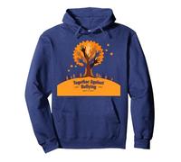 Orange for Unity: Inspiring Community Togetherness Pullover Hoodie, Adult Unisex, Navy, XL