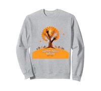 Orange for Unity: Inspiring Community Togetherness Sweatshirt, Adult Unisex, Heather Grey, S