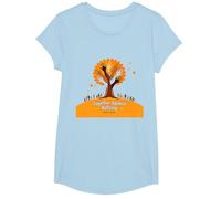 Orange for Unity: Inspiring Community Togetherness T-Shirt, Girls, Baby Blue, XS