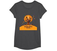 Orange for Unity: Inspiring Community Togetherness T-Shirt, Girls, Dark Heather Grey, Small