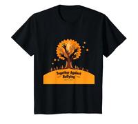 Orange for Unity: Inspiring Community Togetherness T-Shirt, Kids, Black, 8 Years