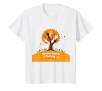 Orange for Unity: Inspiring Community Togetherness T-Shirt, Kids, White, 8 Years