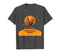 Orange for Unity: Inspiring Community Togetherness T-Shirt, Men, Dark Heather Grey, M