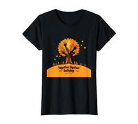 Orange for Unity: Inspiring Community Togetherness T-Shirt, Women, Black, M