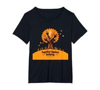 Orange for Unity: Inspiring Community Togetherness T-Shirt, Women's Plus, Black, 3X