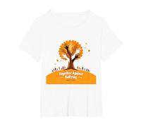 Orange for Unity: Inspiring Community Togetherness T-Shirt, Women's Plus, White, 5X