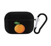 Orange Fruit Compatible with AirPods Pro Case Cover with Hanging Buckle Hard Case Charging Visible LED