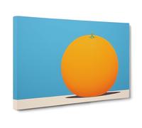 Orange Fruit Minimalism Canvas Print | Gallery Wrapped 30mm Frame Wall Art | 30x20 inches | Ready to Hang | Minimalist Still Life Picture | Living Room Bedroom Lounge Office