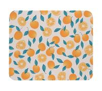 Orange Fruit Mouse Pad 25x21cm, Ultra-Thin Mouse Mat with Non-Slip Base for Computer Gaming Laptop, Home Office Use