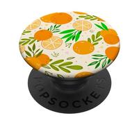 Orange Fruit Slices Pattern Summer Food Citrus Fruit Oranges PopSockets Adhesive PopGrip