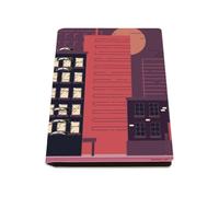 Orange Full Moon Notebook A5, Pu Leather Notebooks A5, Lined Paper Wedding Notebook 180Pages/90Sheets, Exercise Books for Home, Workbooks for Writing, College Essentials Women Man