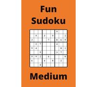 Orange Fun Sudoku Book, 9x9 Puzzles, 200 Pages, 5x8, Medium