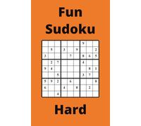 Orange Fun Sudoku Book, 9x9 Puzzles, 250 Pages, 5x8, Hard